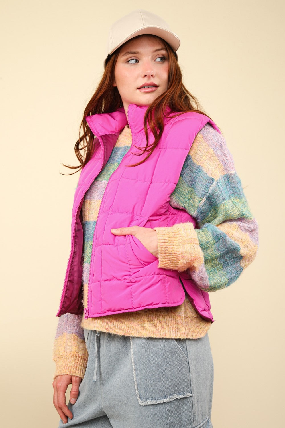 Zip Up Puffer Padded Warm Vest