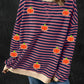 Pumpkin Striped Long Sleeve Sweatshirt