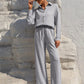 Button Up Long Sleeve Top and Pants Set