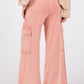 Knit Terry Mineral Wash Wide Leg Pants