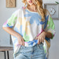 Floral Round Neck Waffle T-Shirt