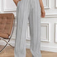 Drawstring Wide Leg Pants with Pockets