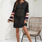 Openwork Contrast Long Sleeve Cover-Up