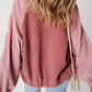 Fuzzy Lace Detail Zip Up Long Sleeve Jacket