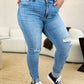 Judy Blue Mid Rise Destroy & Cuff Skinny Jeans