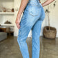 Judy Blue Distressed Straight Jeans with Patch Pockets