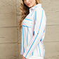 Striped Long Sleeve Collared Shirt