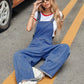 Wide Strap Wide Leg Denim Overalls