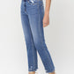 Lovervet High Rise Raw Hem Straight Jeans