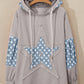 Drawstring Star Long Sleeve Hoodie