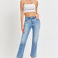 RISEN Low Rise Crop Slim Straight Jeans