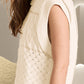 Cable-Knit Round Neck Sweater Vest