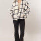 Plaid Long Sleeve Jacket with Side Slit Pockets