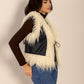 Tied Fringe Contrast Vest