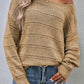 Boat Neck Dropped Shoulder Sweater