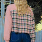 Plaid Mixed Cropped Jacket