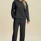 Texture Round Neck Long Sleeve Top and Pants Set