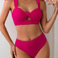 Cutout Sweetheart Neck Three-Piece Swim Set