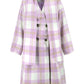 Plaid Button Up Long Sleeve Coat