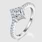 1 Carat Moissanite 925 Sterling Silver Double Layered Ring