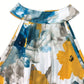 Tiered Printed Mock Neck Sleeveless Dress