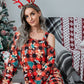 Christmas Asymmetrical Neck Long Sleeve Dress