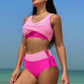 Ruched Wide Strap Two-Piece Swimwear