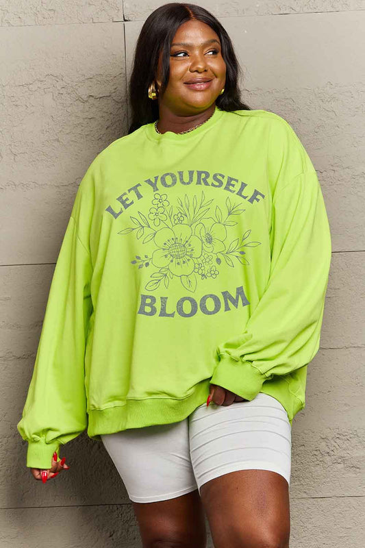LET YOURSELF BLOOM Graphic Sweatshirt