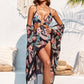 Cutout Printed Two-Piece Swim Set