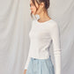 Idem Ditto Twisted Backless Long Sleeve Knit Top