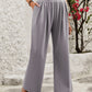 Elastic Waist Wide Leg Pants