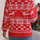 Christmas Element Round Neck Long Sleeve Sweater