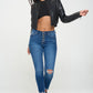 Coalition LA Zip Up Cropped Bomber Jacket