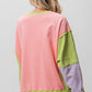 Washed Color Block Sweatshirt