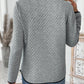 Texture Half Zip Long Sleeve Sweatshirt