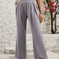 Elastic Waist Wide Leg Pants