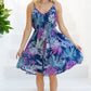 Sleeveless Tropical Print Dress