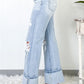 Distressed High Waist Jeans with Pockets