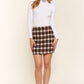 And The Why Brushed Plaid Mini Skirt