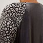 Leopard Round Neck Half Sleeve Blouse