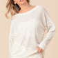 Waffled Backless Drawstring T-Shirt