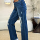 Judy Blue Mid Rise Distressed Raw Hem Jeans