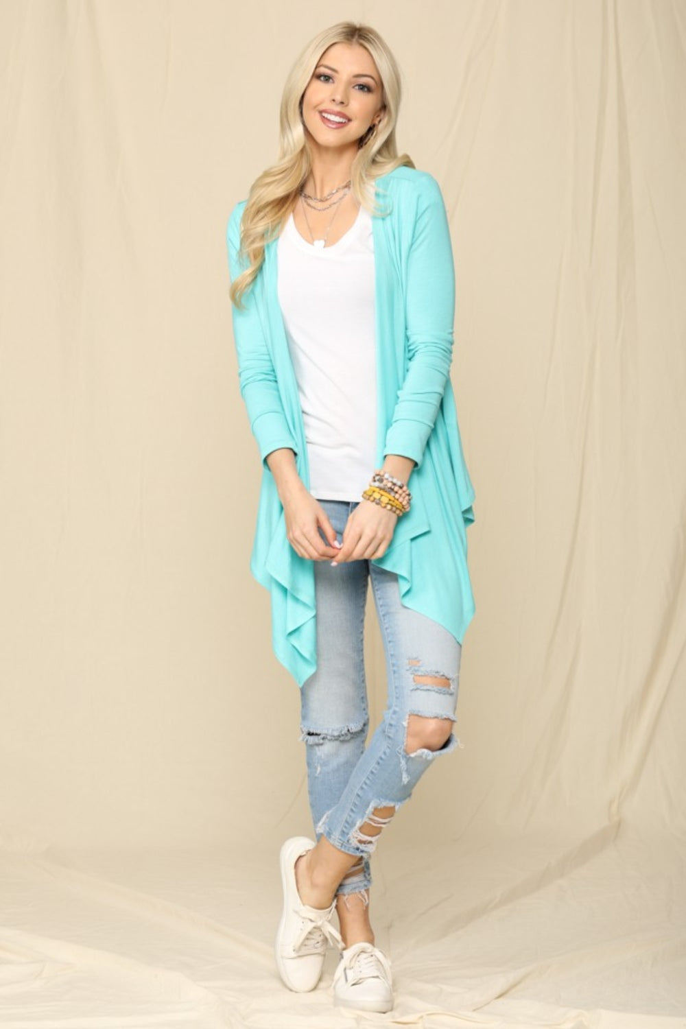 Open Front Knit Cardigan