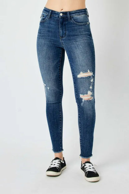 Judy Blue High Waist Distressed Skinny Jeans