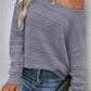 Boat Neck Dropped Shoulder Sweater