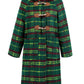 Plaid Long Sleeve Hooded Coat with Pockets