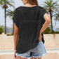 Openwork Round Neck Short Sleeve Knit Cover Up