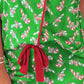 Candy Cane Collared Neck Top and Shorts Lounge Set