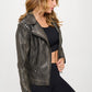 Coalition LA Studded Classic Moto Faux Leather Jacket