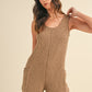 Sleeveless Knit Crop Jumpsuit with Pockets